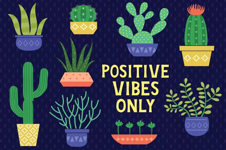 Positive Vibes Only by Gail Veillette wall art