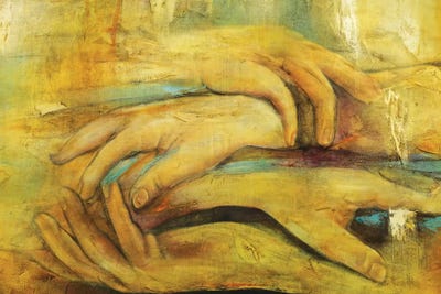 Entre Mis Manos VI by Gabriela Villarreal multi panel art