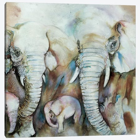 Elefantes Canvas Print #GVI29} by Gabriela Villarreal Canvas Art Print