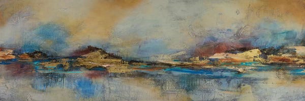 Gold Abstract Art: Espejismo Ocre by Gabriela Villarreal