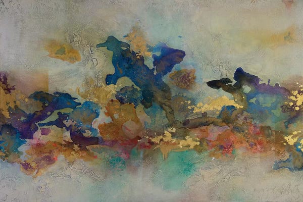 Gold Abstract Art: Nebulosa IX by Gabriela Villarreal