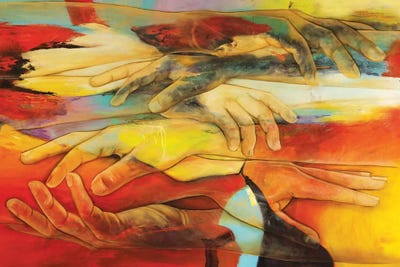 Entre Mis Manos III by Gabriela Villarreal multi panel art