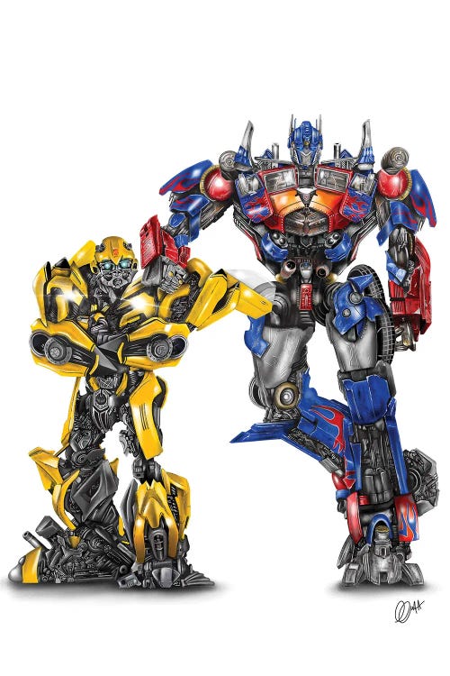 Optimus And Bee by Gav Norton wall art