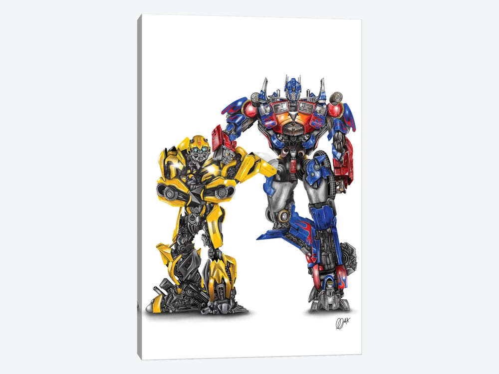 Optimus And Bee by Gav Norton 1-piece Canvas Wall Art