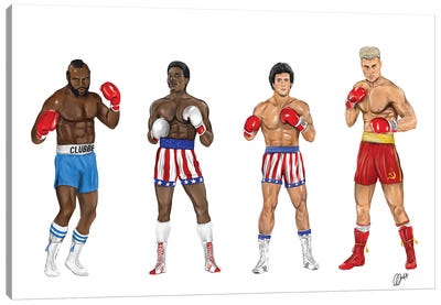 Rocky And Co. Canvas Art Print - Sports Film Art