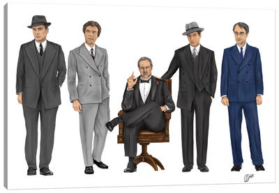 The Godfather Canvas Art Print - Movie & Television Character Art
