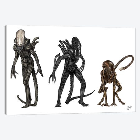 Alien Evolution Canvas Print #GVR2} by Gav Norton Art Print