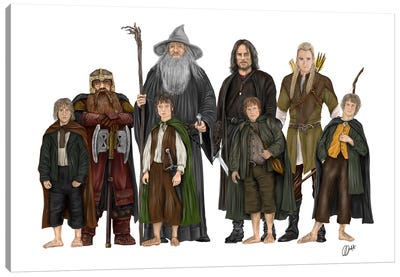 The Fellowship - Lord of the Rings Canvas Art Print - Gav Norton