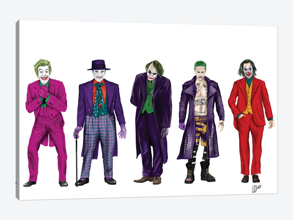 Evolution Of The Joker by Gav Norton 1-piece Art Print