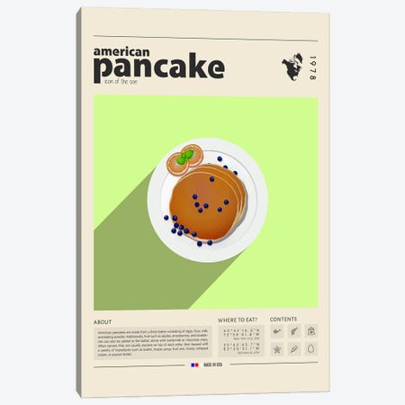 Pancake Canvas Print #GWD100} by GastroWorld Canvas Print