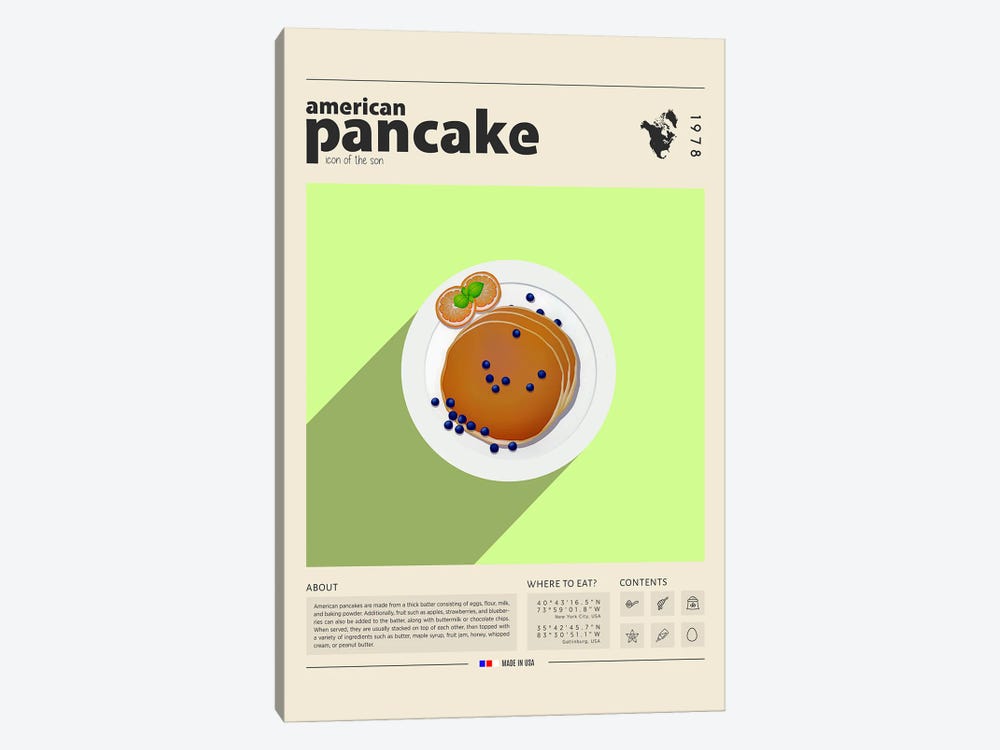 Pancake by GastroWorld 1-piece Canvas Art Print