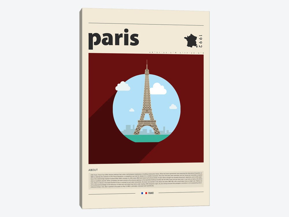 Paris City by GastroWorld 1-piece Canvas Art