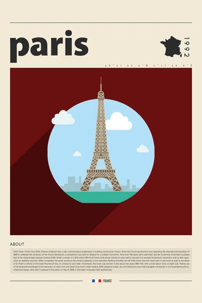 Paris Typography: Paris City by GastroWorld