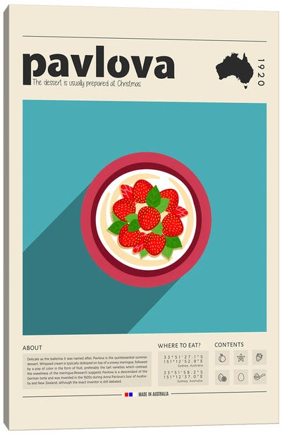 Pavlova Canvas Art Print - Food & Drink Posters