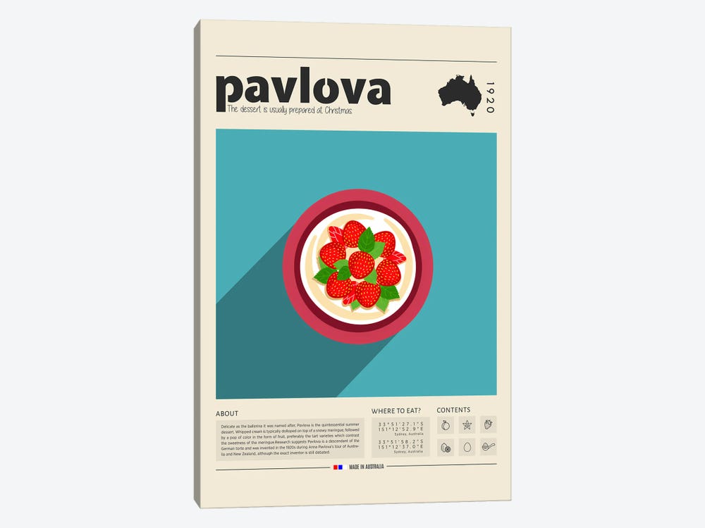 Pavlova by GastroWorld 1-piece Canvas Wall Art