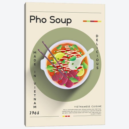 Pho Soup I Canvas Print #GWD104} by GastroWorld Canvas Wall Art