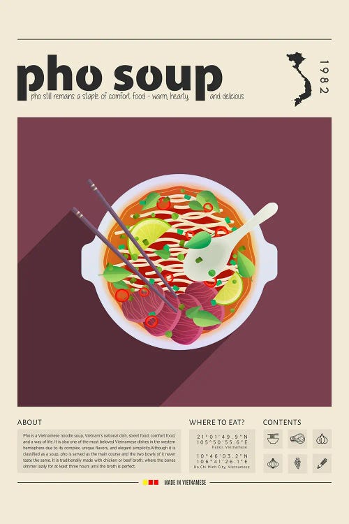 Pho Soup II by GastroWorld wall art