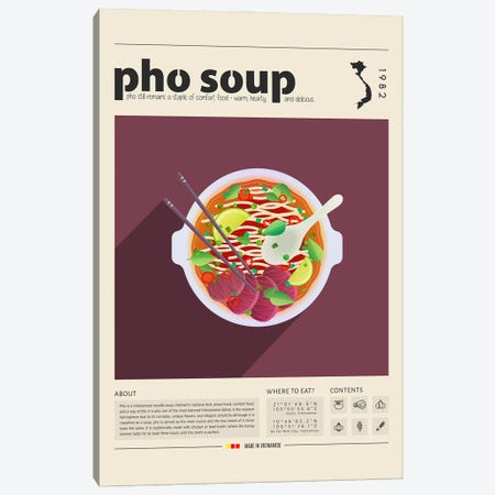 Pho Soup II Canvas Print #GWD105} by GastroWorld Canvas Artwork