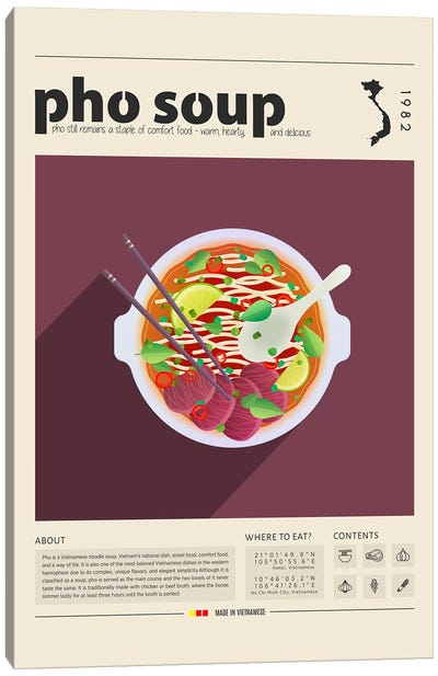Pho Soup II Canvas Art Print - Food & Drink Posters