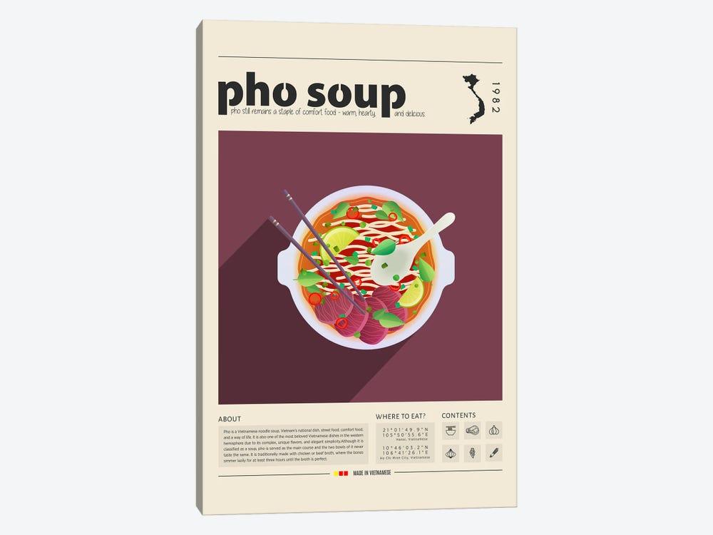 Pho Soup II by GastroWorld 1-piece Canvas Art