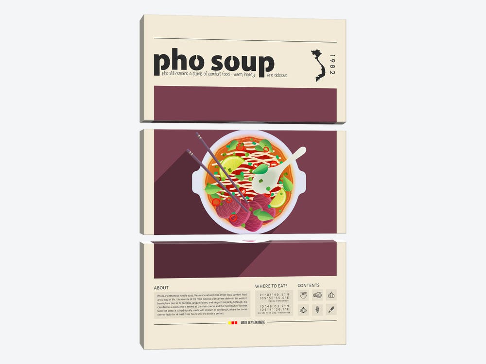 Pho Soup II by GastroWorld 3-piece Canvas Art