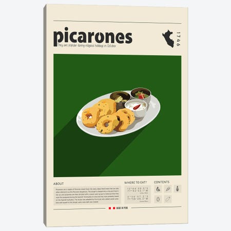 Picarones Canvas Print #GWD107} by GastroWorld Canvas Artwork