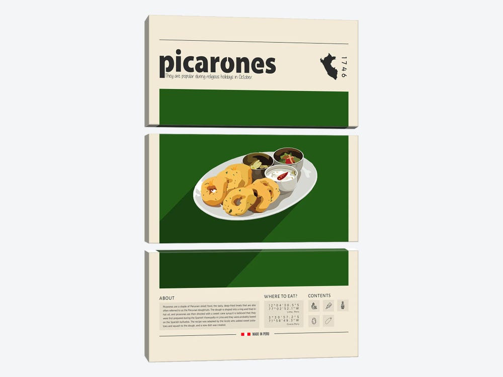 Picarones by GastroWorld 3-piece Canvas Art