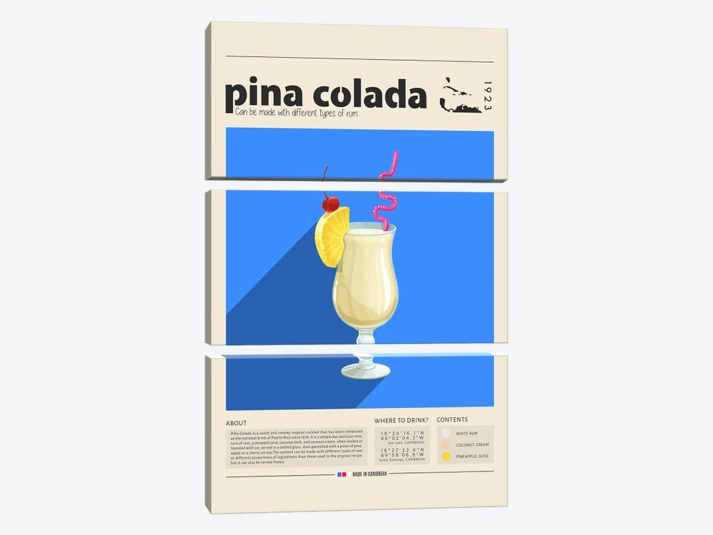 Pina Colado by GastroWorld 3-piece Art Print