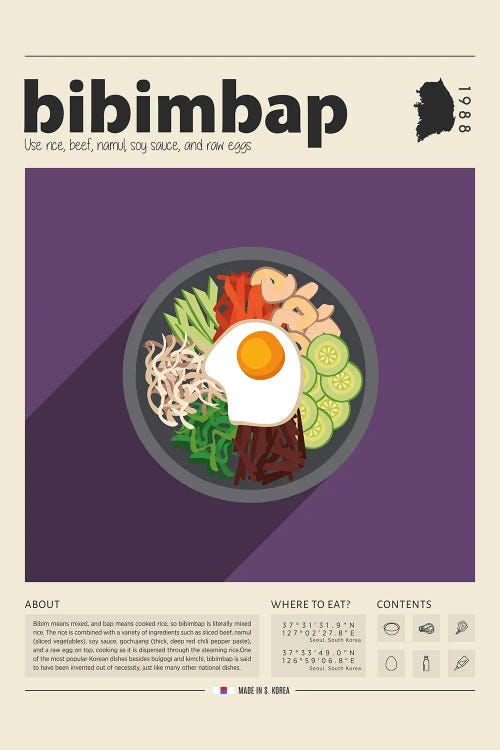 Bibimbap by GastroWorld wall art