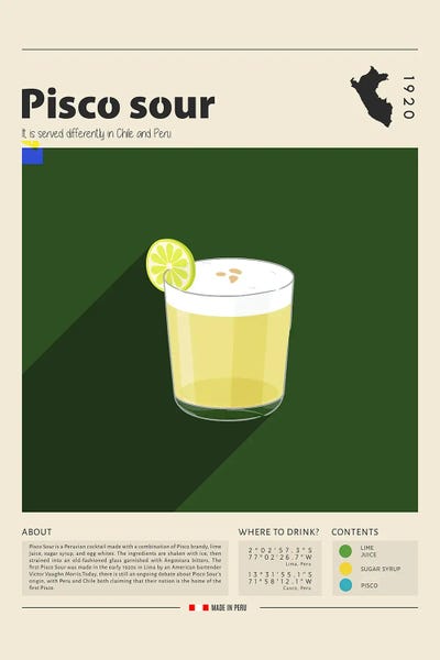 Food & Drink Posters: Pisco Sour by GastroWorld
