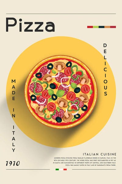 Pizza I by GastroWorld metal wall art