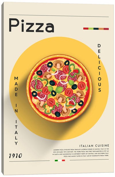 Pizza I Canvas Art Print - Food & Drink Posters