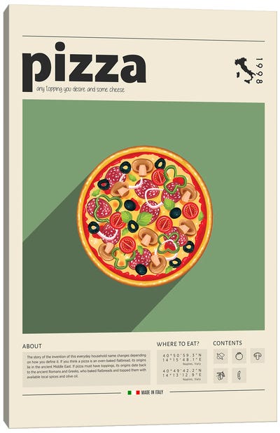 Pizza II Canvas Art Print - Pizza Art