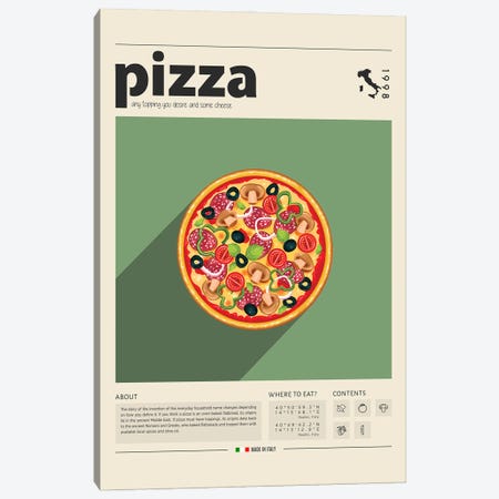 Pizza II Canvas Print #GWD112} by GastroWorld Canvas Art