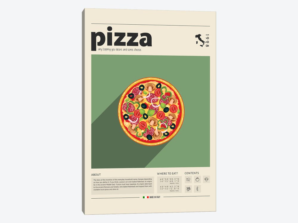 Pizza II by GastroWorld 1-piece Canvas Artwork