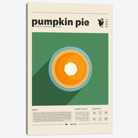 Pumpkin Pie Canvas Print #GWD116} by GastroWorld Canvas Art Print