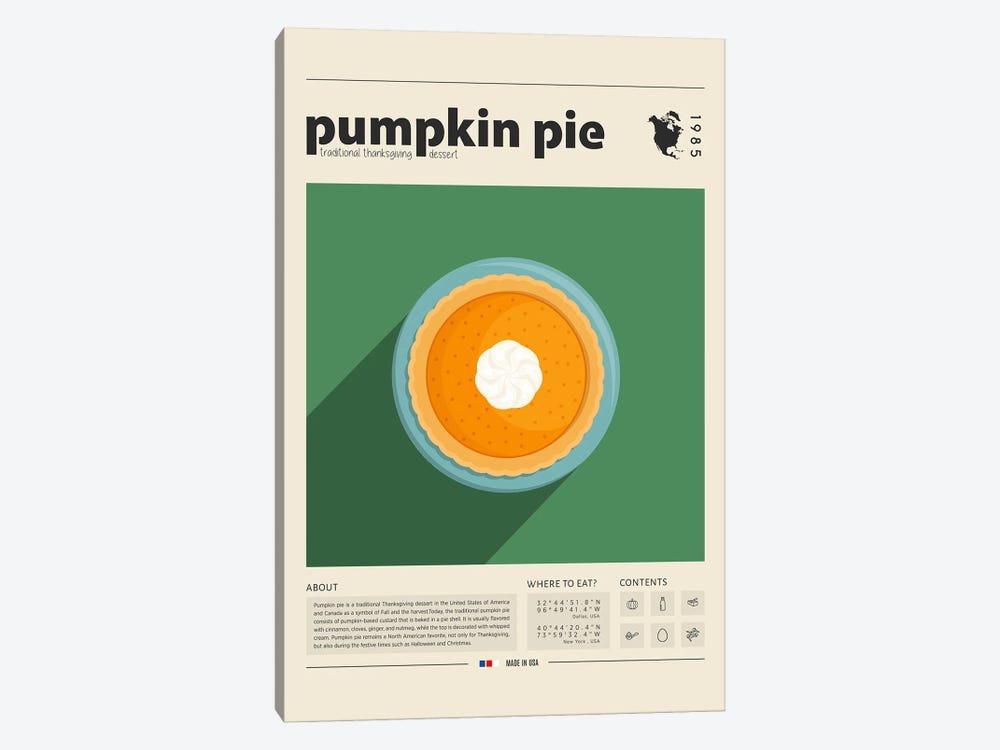 Pumpkin Pie by GastroWorld 1-piece Canvas Art