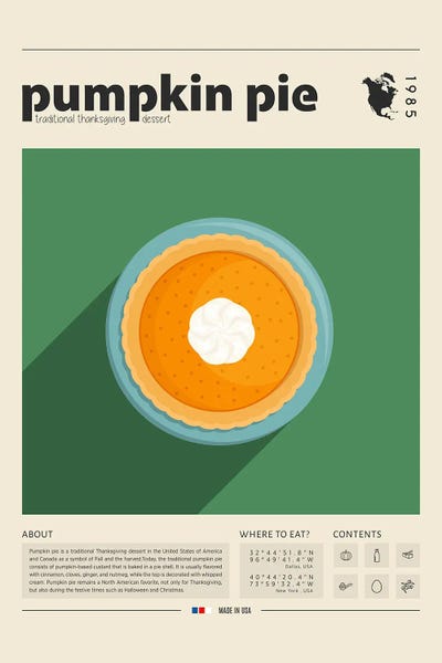 Food & Drink Posters: Pumpkin Pie by GastroWorld