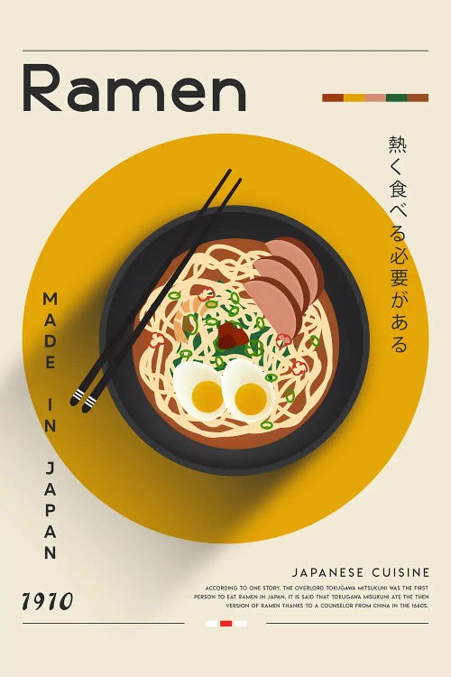 Ramen II by GastroWorld wall art