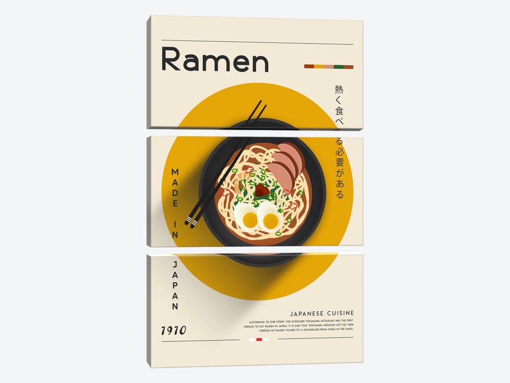 Ramen II by GastroWorld 3-piece Canvas Artwork