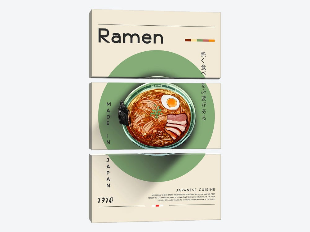 Ramen III by GastroWorld 3-piece Art Print