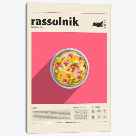 Rassolnik Canvas Print #GWD121} by GastroWorld Art Print