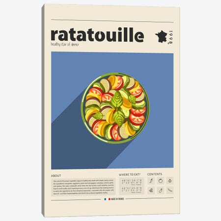Ratatouille Canvas Print #GWD122} by GastroWorld Art Print