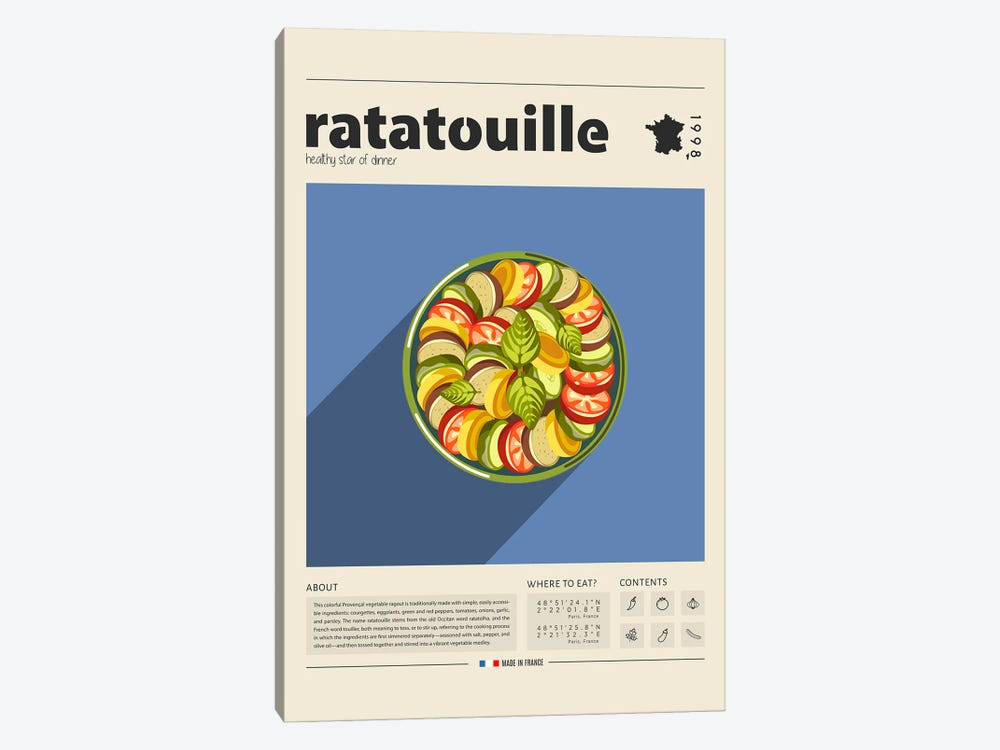 Ratatouille by GastroWorld 1-piece Art Print