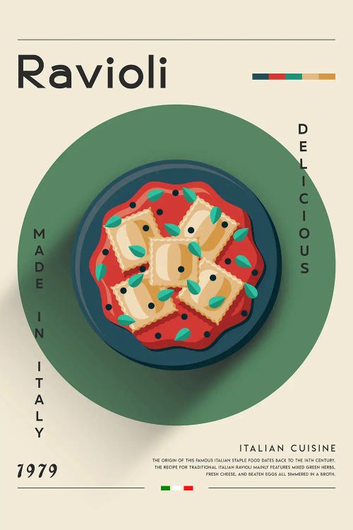 Ravioli I by GastroWorld wall art