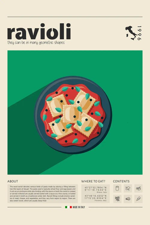 Ravioli by GastroWorld wall art