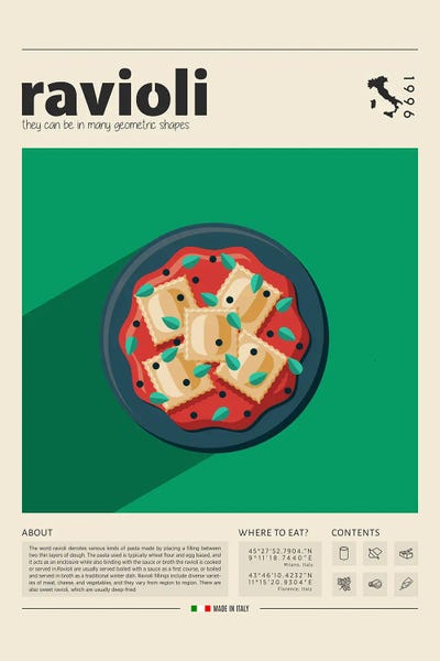 Food & Drink Posters: Ravioli by GastroWorld