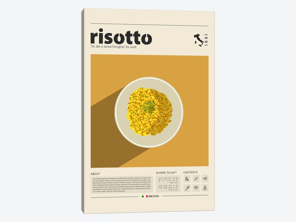 Risotto by GastroWorld 1-piece Canvas Wall Art
