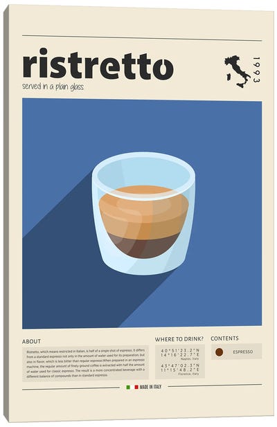 Ristretto Canvas Art Print - Food & Drink Posters