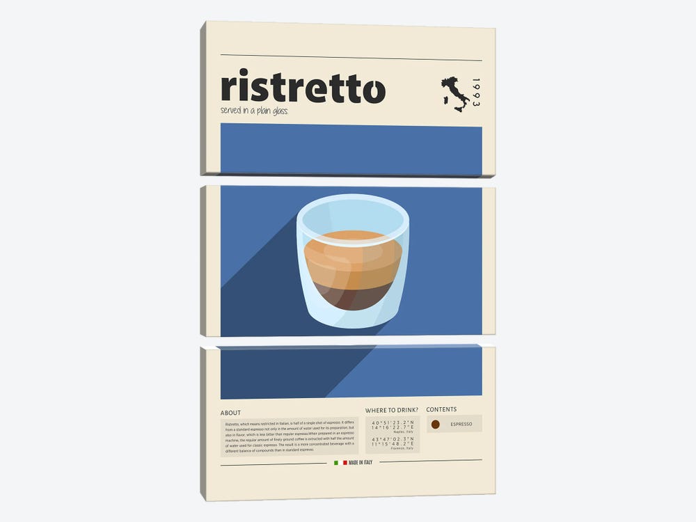 Ristretto by GastroWorld 3-piece Canvas Print